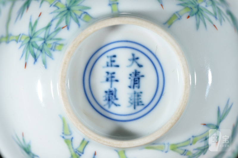 清 斗彩竹纹杯 - 图8